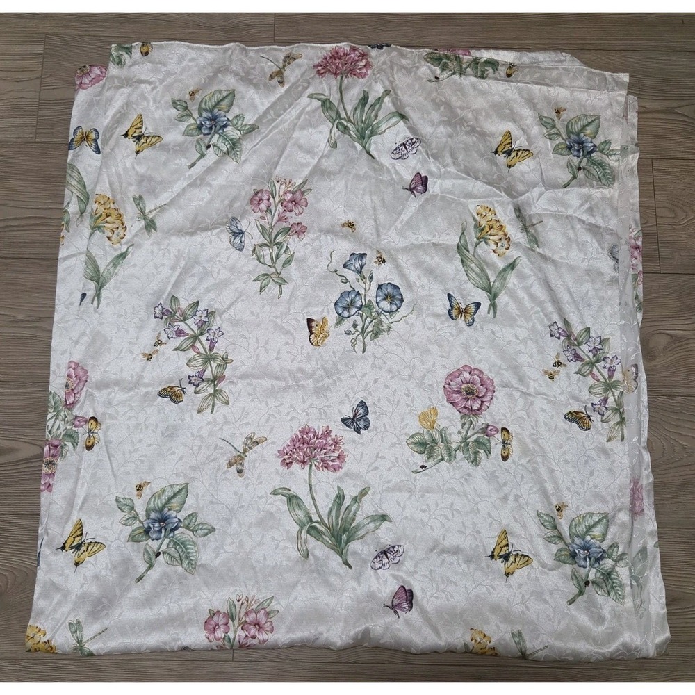 Lenox Butterfly Meadow Fabric Shower Curtain Floral 64"x72" Cottagecore Spring